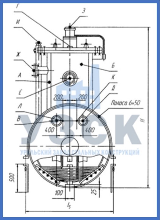 Чертеж емкости ЕПП в Таразе