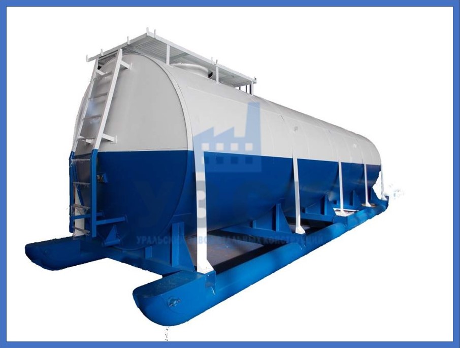 Емкость на санях в Экибастузе