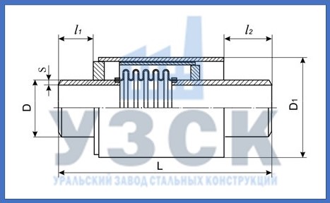 Чертёж компенсатора ОПКР в Шымкенте