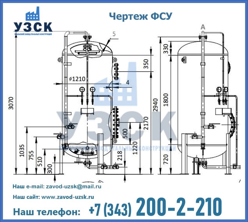 Чертеж ФСУ в Жаркенте