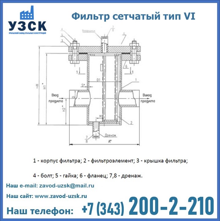 Фильтр сетчатый ФС по Т-ММ-11-2003 в Усть-каменогорске