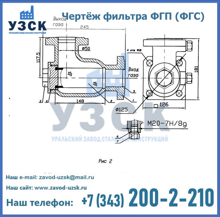 Схема ФГС(ФГП) в Щучинске