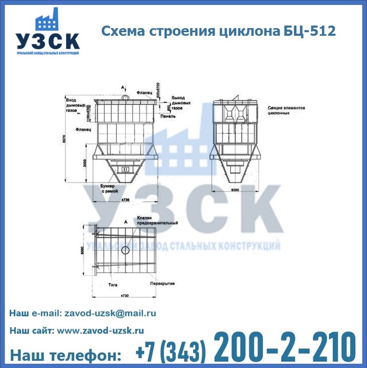 Батарейные пылеуловители БЦ-512 в Шымкенте